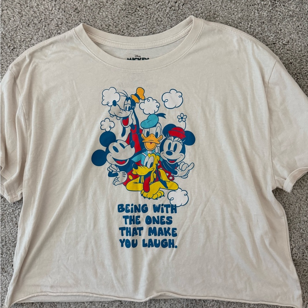 Disney White T-Shirt with Cartoon Print